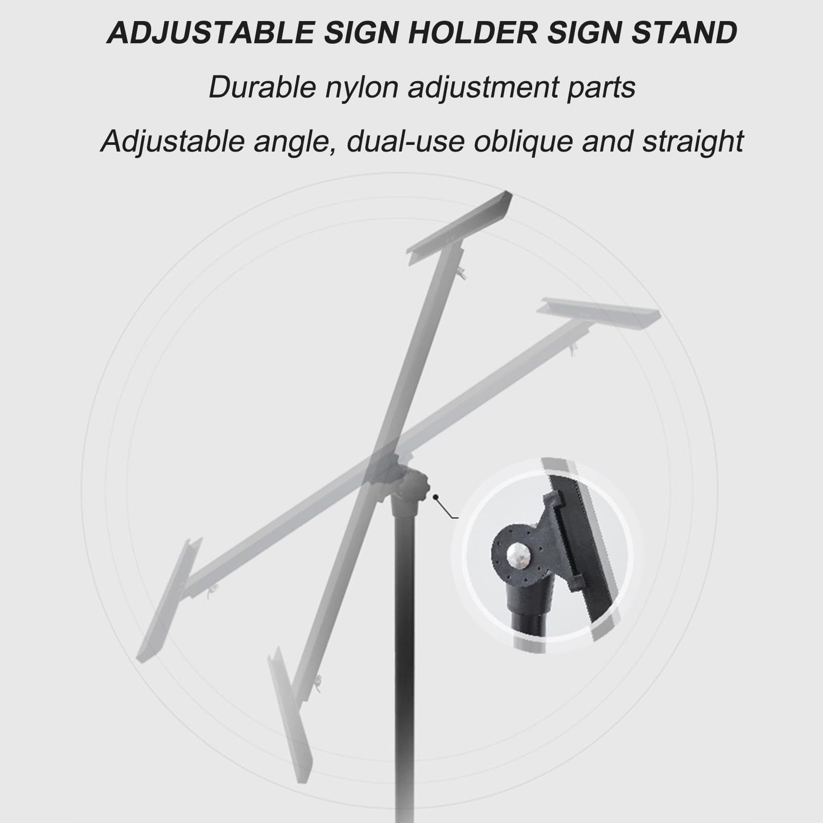 Soporte para Carteles de Suelo, Soporte para Carteles, Soporte para Carteles de Suelo Resistente, Soporte para Carteles con Pedestal Ajustable, Soporte de exhibición con rotación de 355 °