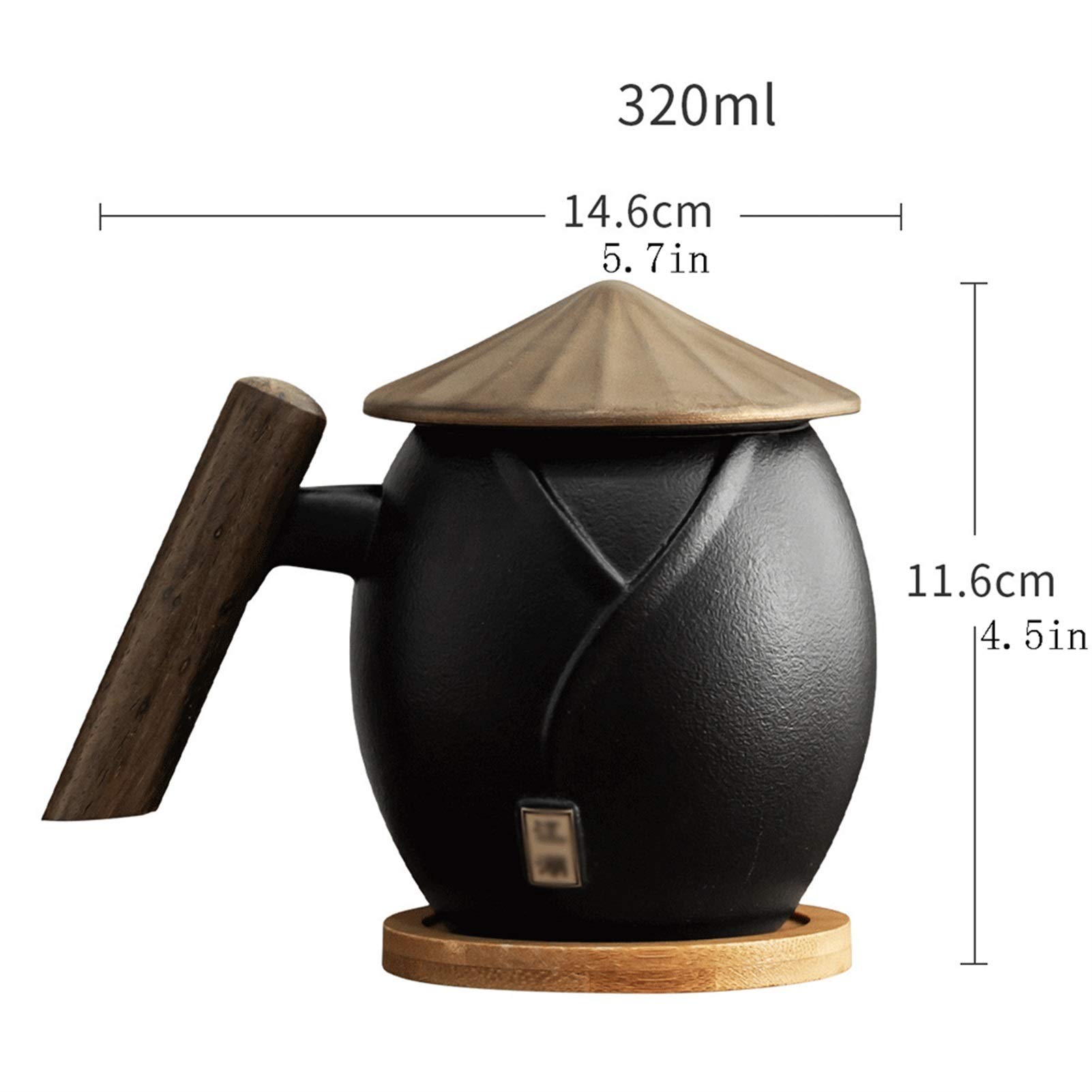 Kubek do kawy z filtrem ceramicznym z uchwytem i pokrywką | Wielokolorowy średni pojemnik 400 ml do użytku domowego, biurowego: herbata, kawa, woda pitna(Blanc)