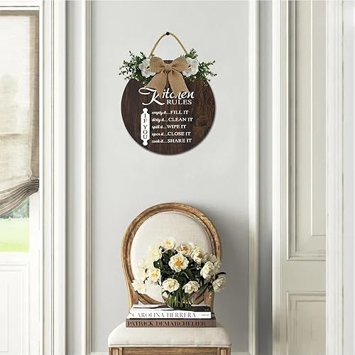 Miniatura 2 de Letrero de reglas de cocina, divertido y rústico, decoración de cocina, decoración de cocina, decoración de cocina, arte de pared de cocina para