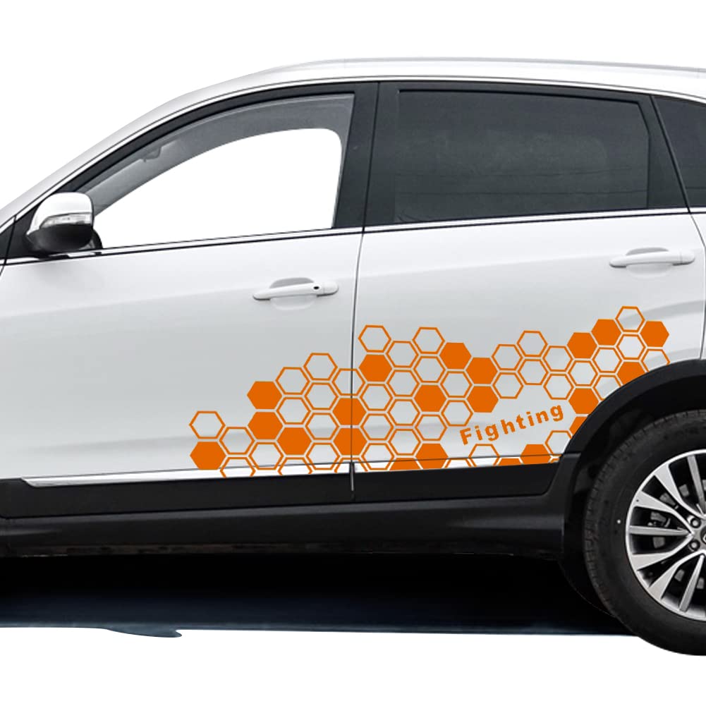 2 Pcs Racing Stijl Auto Deur Zijstrepen Stickers Vinyl Decal Accessoires, voor Seat Leon Ibiza Altea Alhambra Arona Tarraco