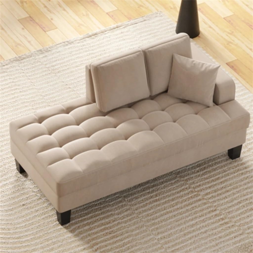 Deep Tufted Upholstered Textured Fabric 2 Pieces Chaise Lounge Set,Living Room Bedroom Use