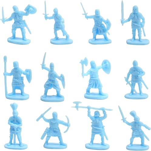Miniatura 7 de 172 200Set Plastic Ancient Figures Toy Soldiers Men Swordsman Action Figure DIY War Scene Toys Blue