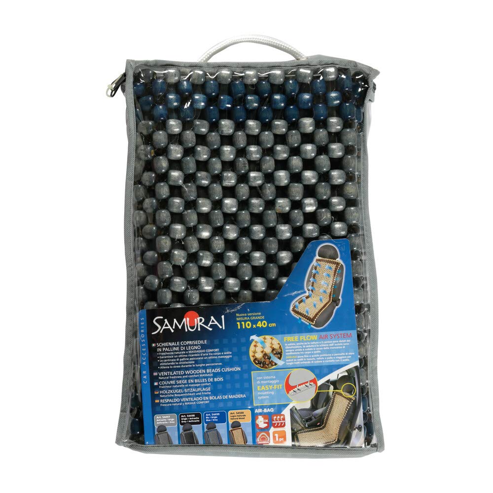 Lampa 54499 Samurai, Schienale in Palline di Legno - Blu/Grigio