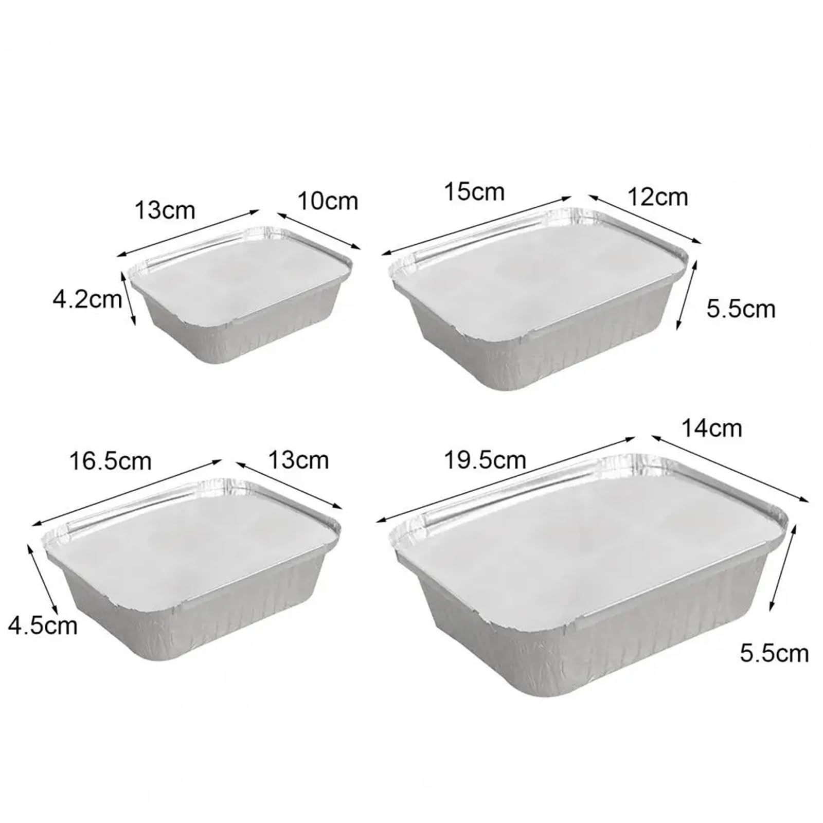 Jednorazowe naczynia kuchenne 125 szt. Taca do wychwytywania grilla z folii aluminiowej pokrywką Grill gotowania Pieczenie(600ml)