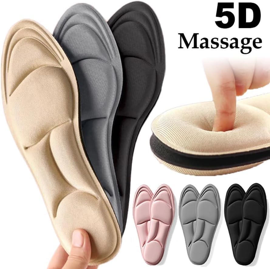 3 pares de plantillas 5D de espuma viscoelástica con soporte alto miniatura 2