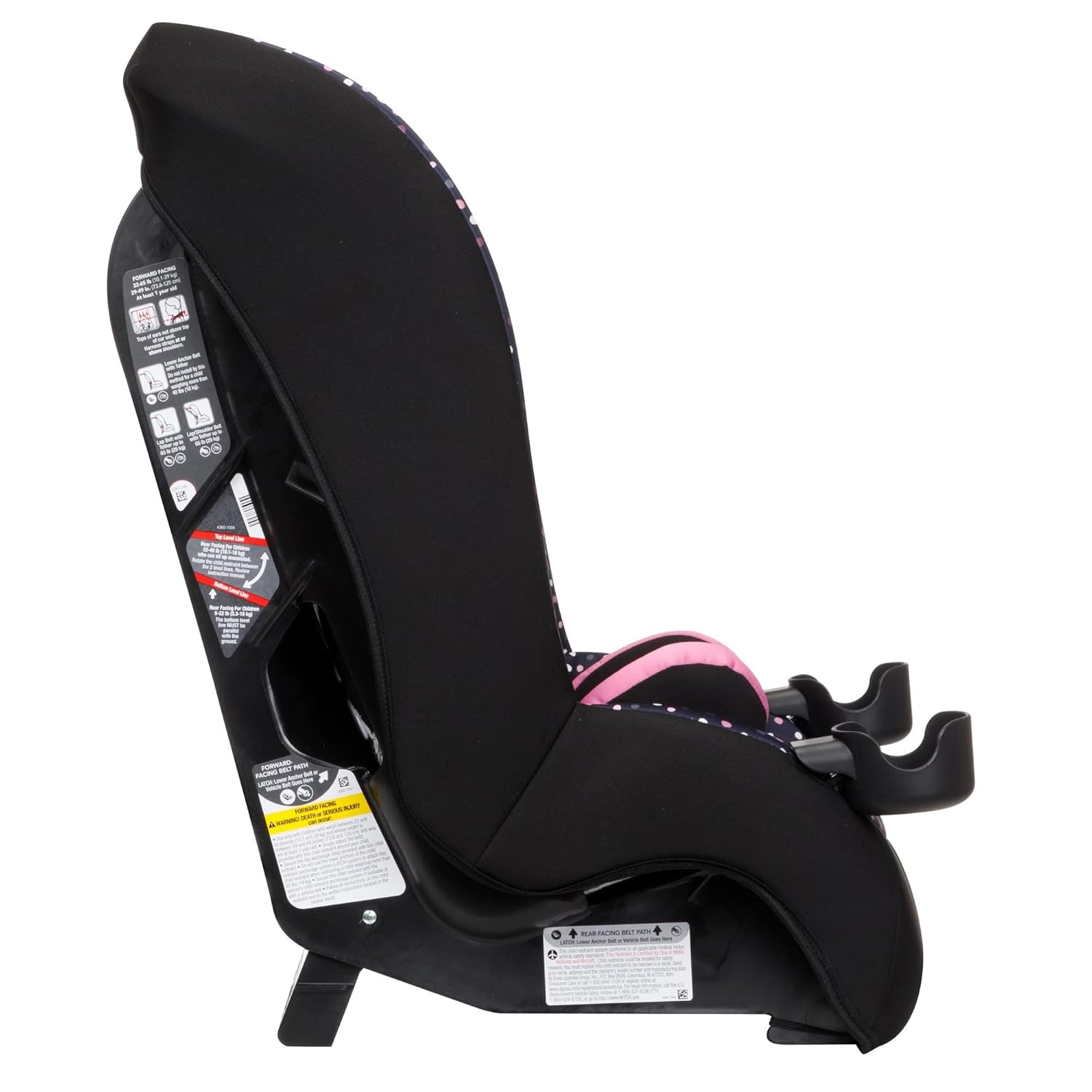 Disney Baby Jive 2 in 1 Convertible Car Seat, an Extra-Comfortable Ride That Lasts for Years: Rear-Facing 5-40 pounds and Forward-Facing 22-65 pounds, Minnie Dot Party - Image 5