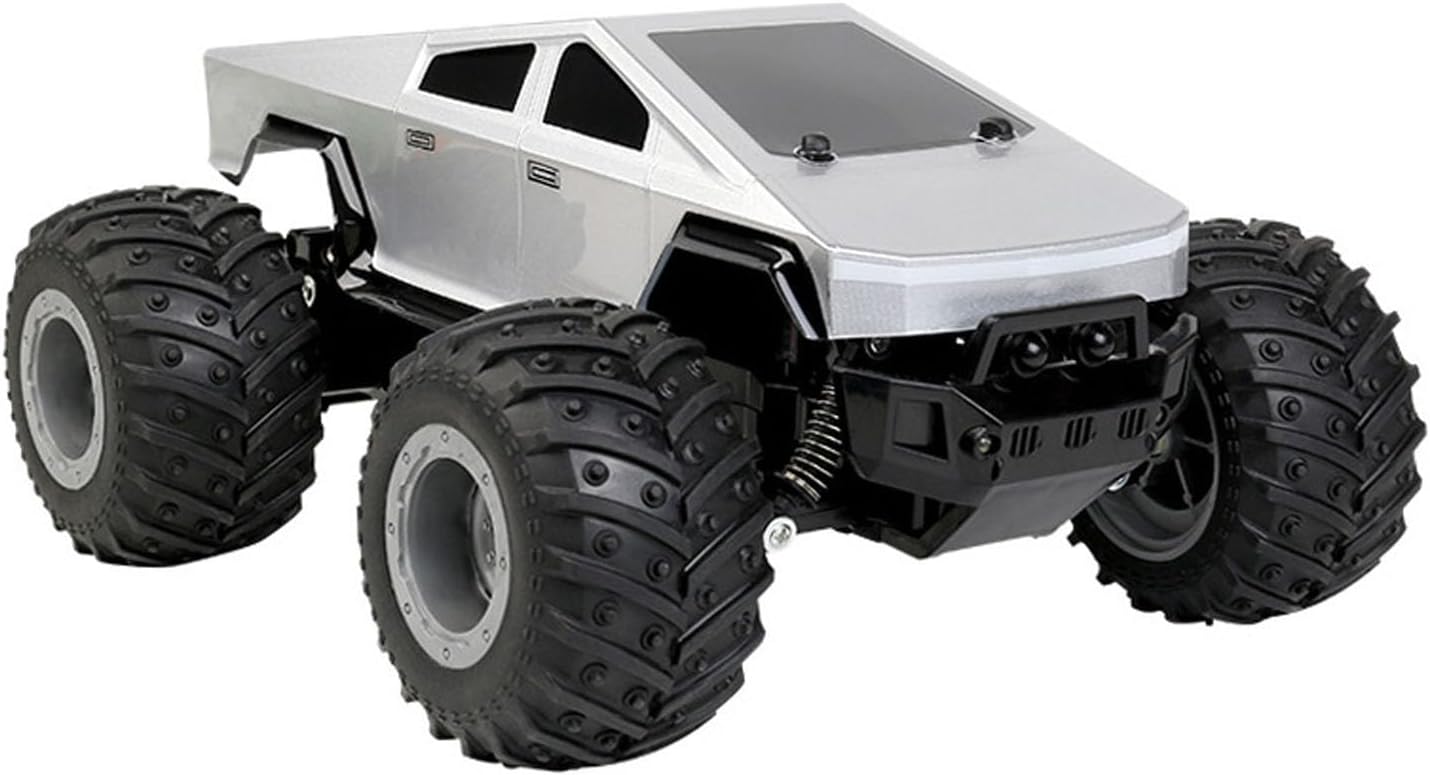 1:24 2.4GHz Radio Control Off Road Vehicle Pickup Truck Q208 RC Electric Four Wheel Drive Pickup RTR LED Lights Transmitter Hobby Grade Model for Adult Hobby(Gray)