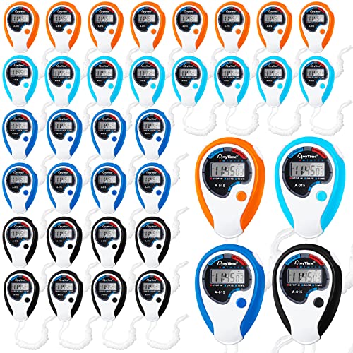 32 Pcs Digital Sports Stopwatch Timer Stop Watches For Sports Referee Watch Digital Scoreboard Large Screen Handheld Count Up Timer With Time Alarm Calendar Function For Sports Coaches Referees #TOP16