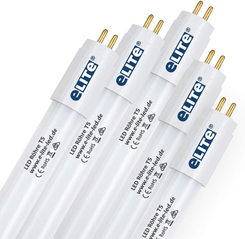 eLITe LED Röhre T5, 51,7cm, 7W, sehr hell, 900lm, 860, 6000 Kelvin, Tageslichtweiß, NUR FÜR EVG