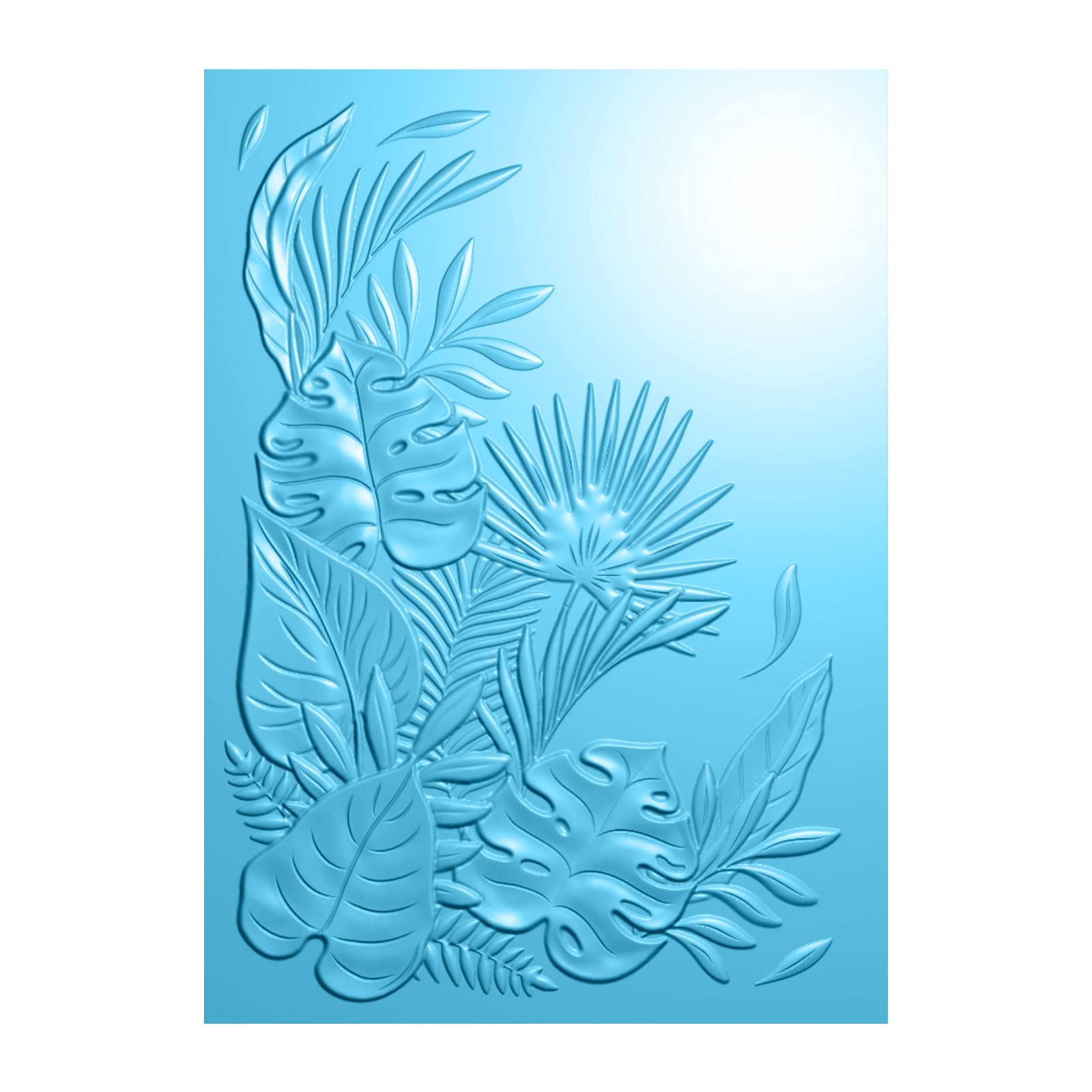 BriartwTropical Foliage 3D Embossing Folder - Create Dimensional Leafy Backgrounds for Cardmaking and Scrapbooking & Other Paper Craft Album Stamps DIY Decoration,Clear Plastic Texture Fades Template