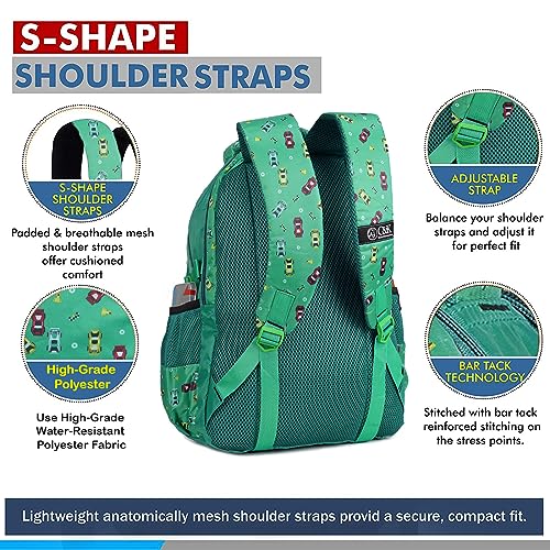 Image of Chris & Kate Multi Printed 32 Ltrs 45 cm Heavy Duty Padded and Spacious Bag for Boys and Girls School College Casual Daypack Water Resistance Backpack