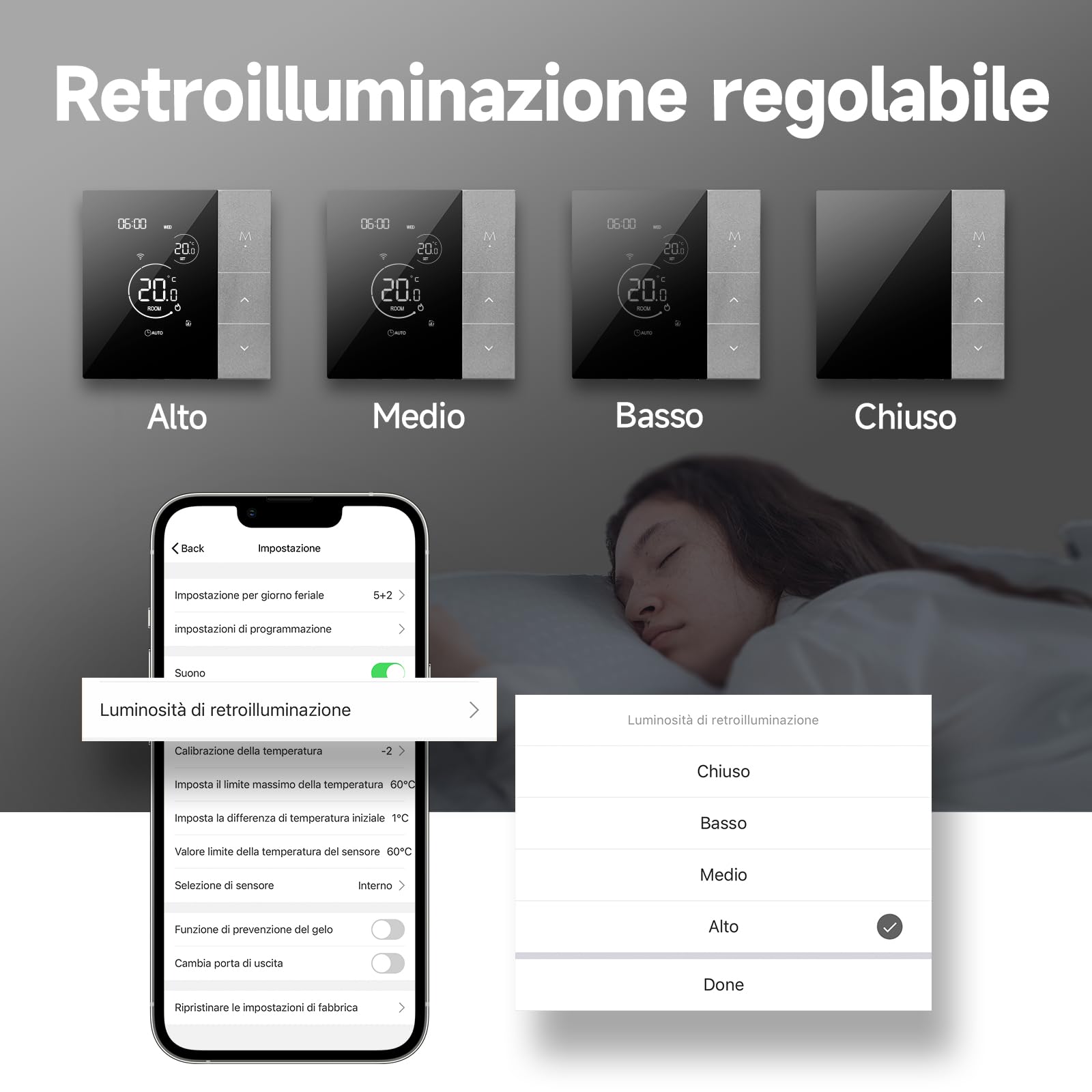 Tuya Termostato WiFi per Riscaldamento Elettrico,Termostati Intelligenti Programmabili Digital del Pannello di Tocco Grande Schermo per Riscaldamento Pavimento Compatibile Con Alexa 16A TGP508