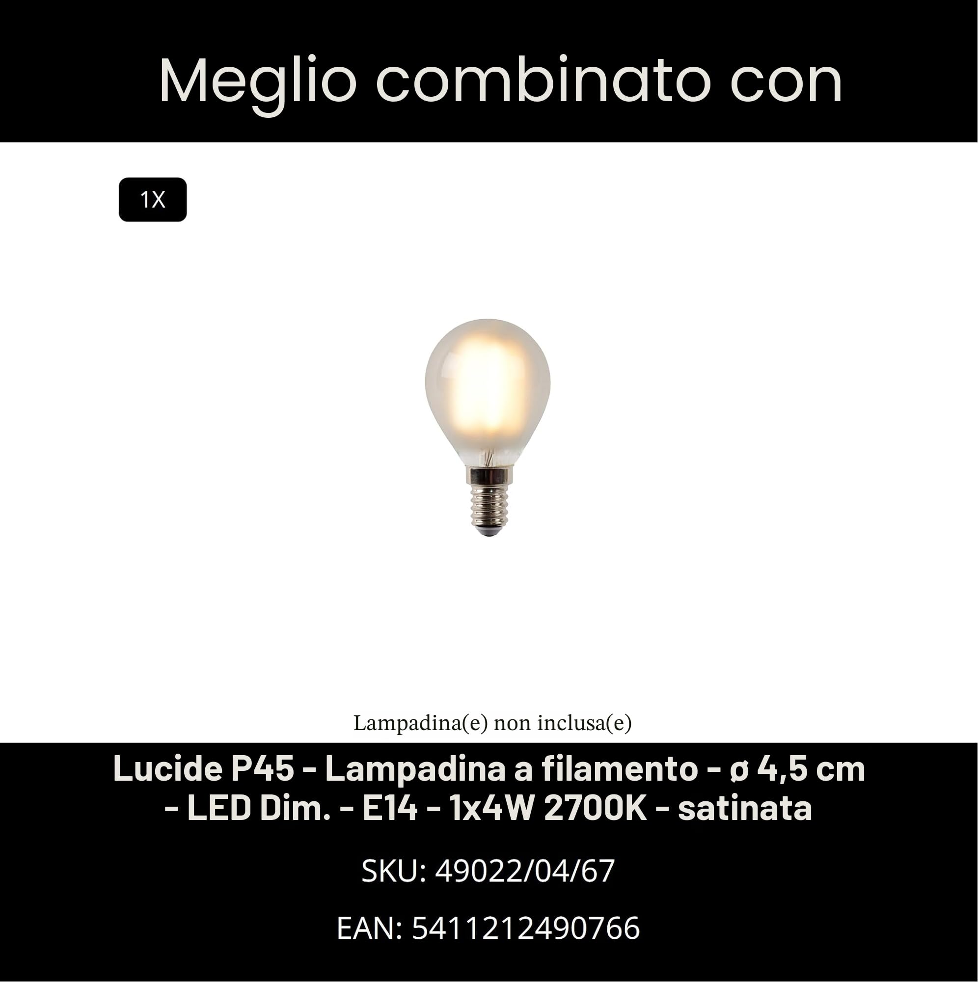 Lucide KNULLE - Lampada da tavolo moderno bianco