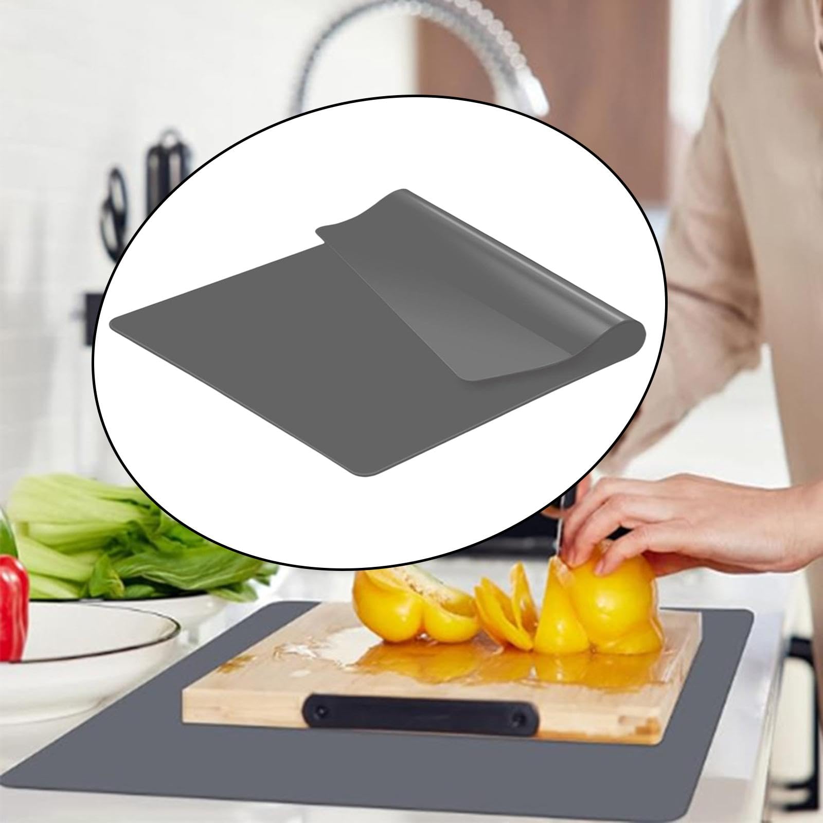 Tapis de Travail Lavable et Résistant à La Chaleur, En Silicone, Idéal pour Les Projets de Loisirs Créatifs à La Maison, Gris 80 Cmx60 Cm