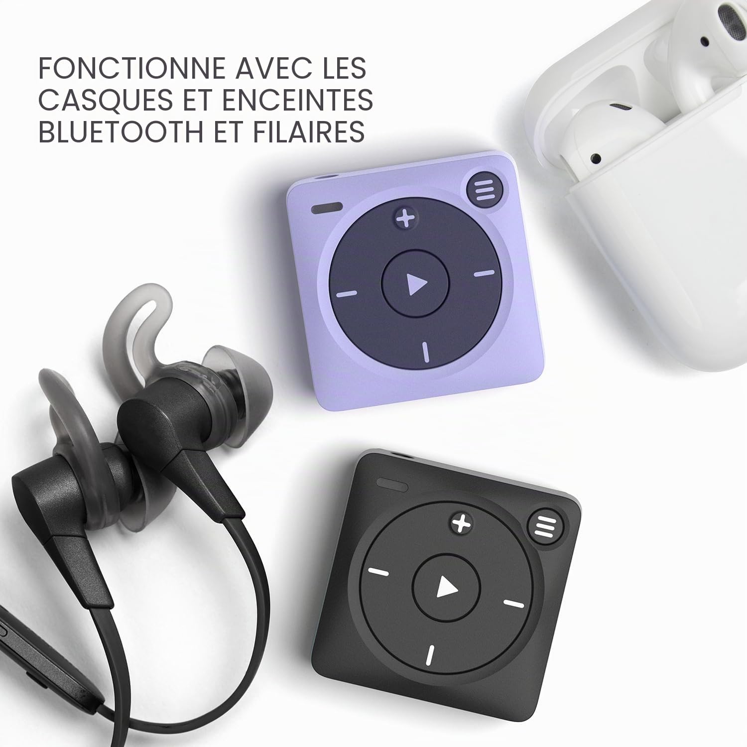 Mighty 3 Amazon Music Player – Musique portable sans écran et hors ligne pour enfants et fitness, écouteurs Bluetooth et filaires, aucun téléphone ni Wi-Fi requis pour la lecture - Rouge