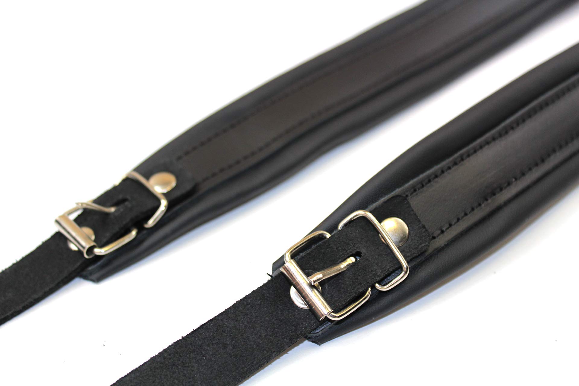 Akkordeon gurt leder 4cm schwarz Schulterriemen 120Bass