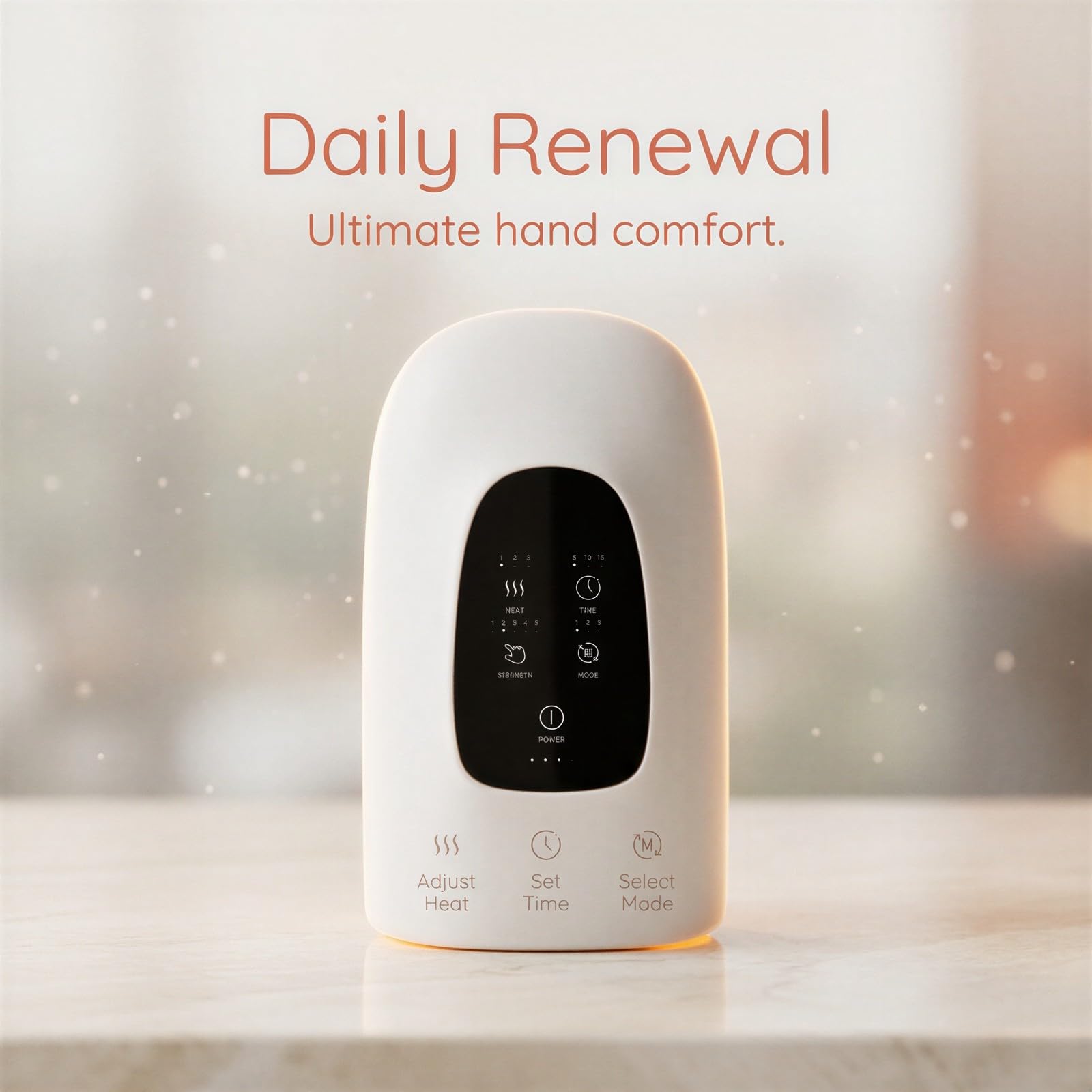 Handmassagegerät mit Wärme und Kompression, elektrisches Handmassagegerät bei Steifheit und Druckgefühl, 5 Modi, 3 Intensitäten für Muskelkomfort, kabellos wiederaufladbar, Geschenk