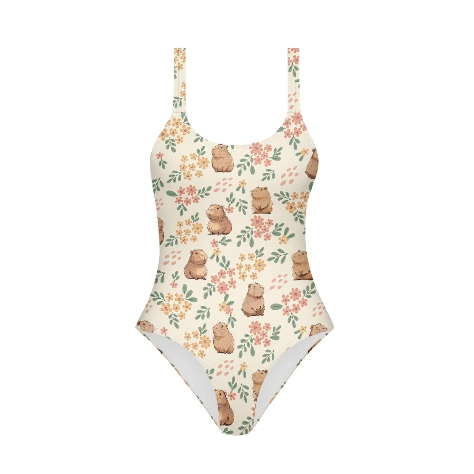 One Piece Bathing Suit for Teen Girls Comfy Crewneck Backless Bathing Suit