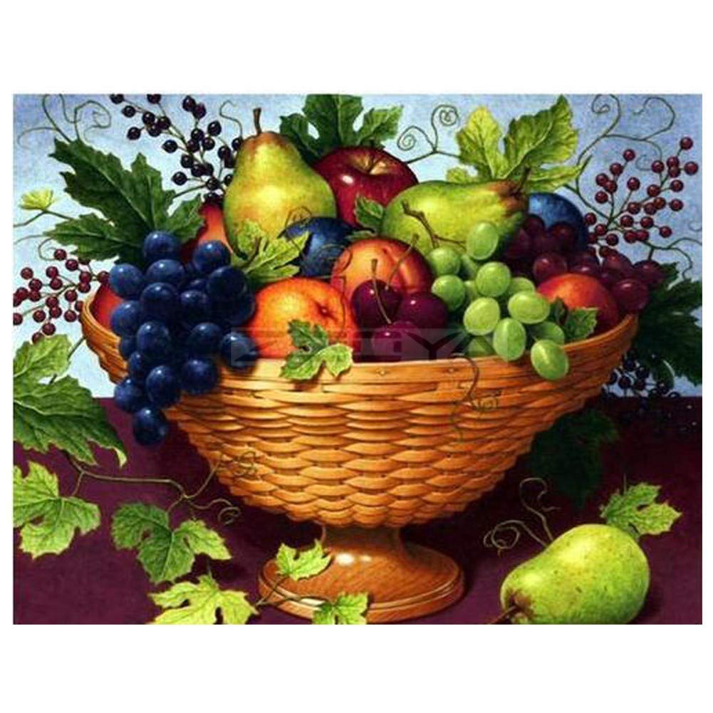 Peinture diamant anti stress kit complet adulte toile raisin pour s'occuper l'esprit créatif