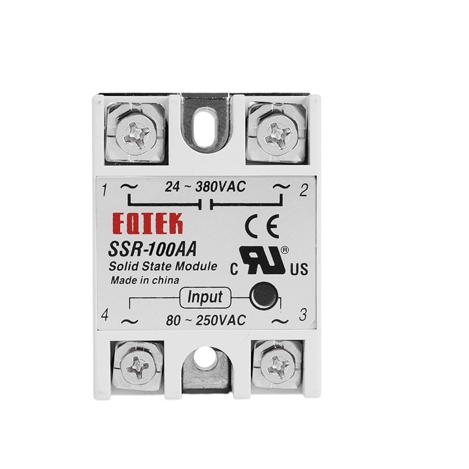 SSR-100AA AC Control 80-250VAC to 24-380VAC Single Phase Solid State Relay SSR