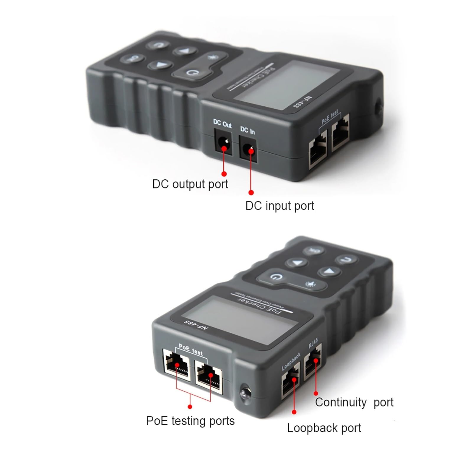 Netzwerkkabeltester, Netzwerkkabeltester, Leitungsfinder, Multifunktions-LCD, PoE, Spannung Und Strom In Mit For,für Netzwerkkabel