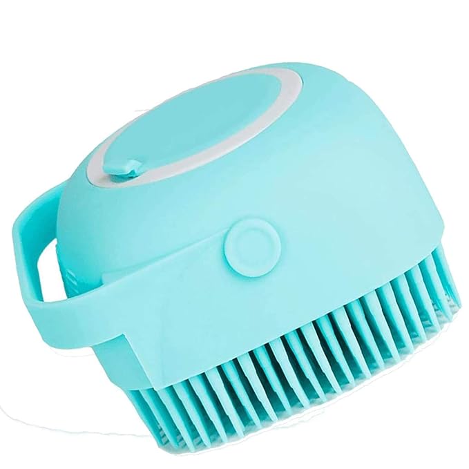 Buy Ruri's Pet Grooming Brush Bath Brush With Shampoo Container For Dog