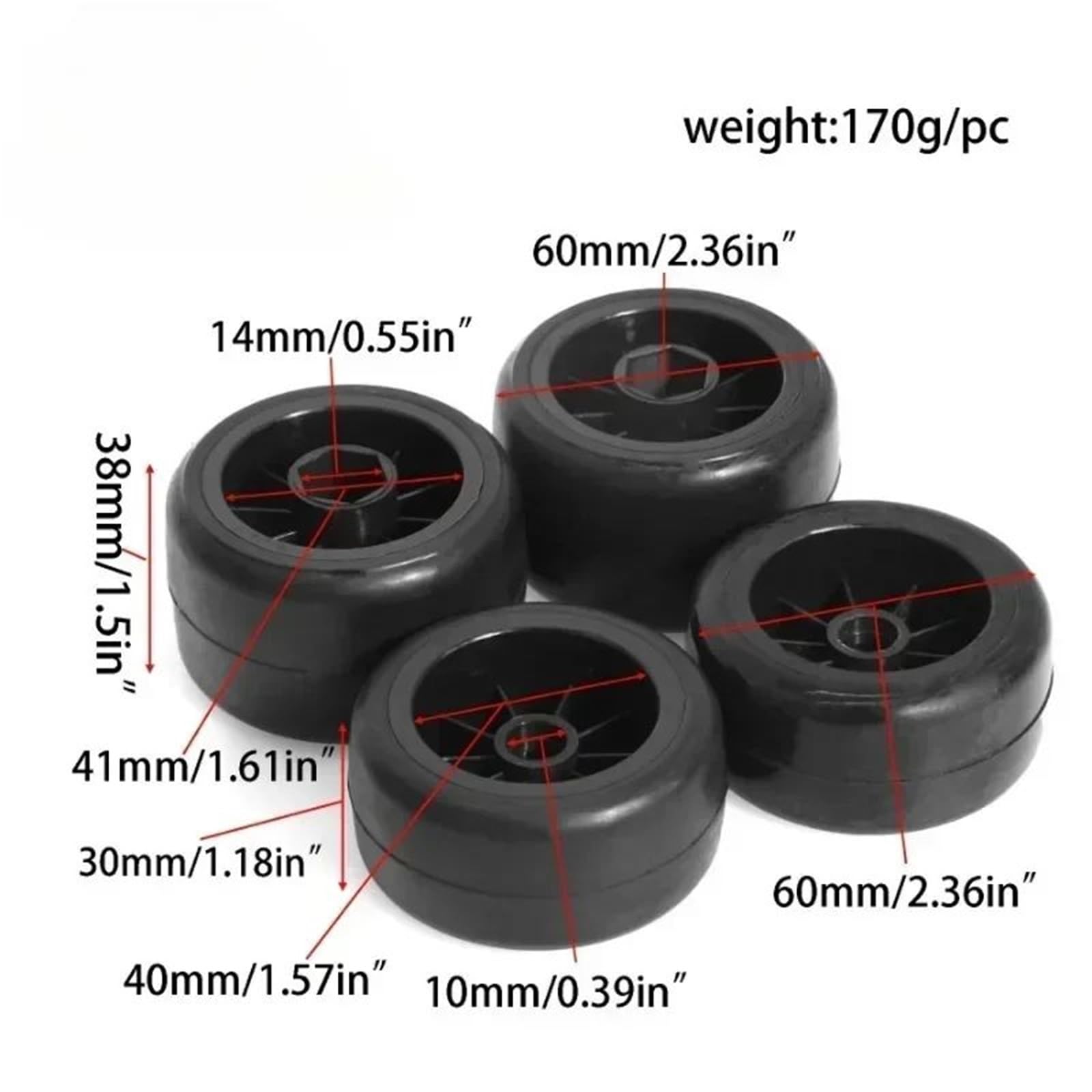 Per Tamiya F1 1/10 RC Auto Parti Aggiornamento 4 Pezzi 60 Millimetri Per Pneumatici Per Corsa 14 Ruota Esagonale Decorativo Ricambio Sostituire I Modelli Ricambi Modellini RC