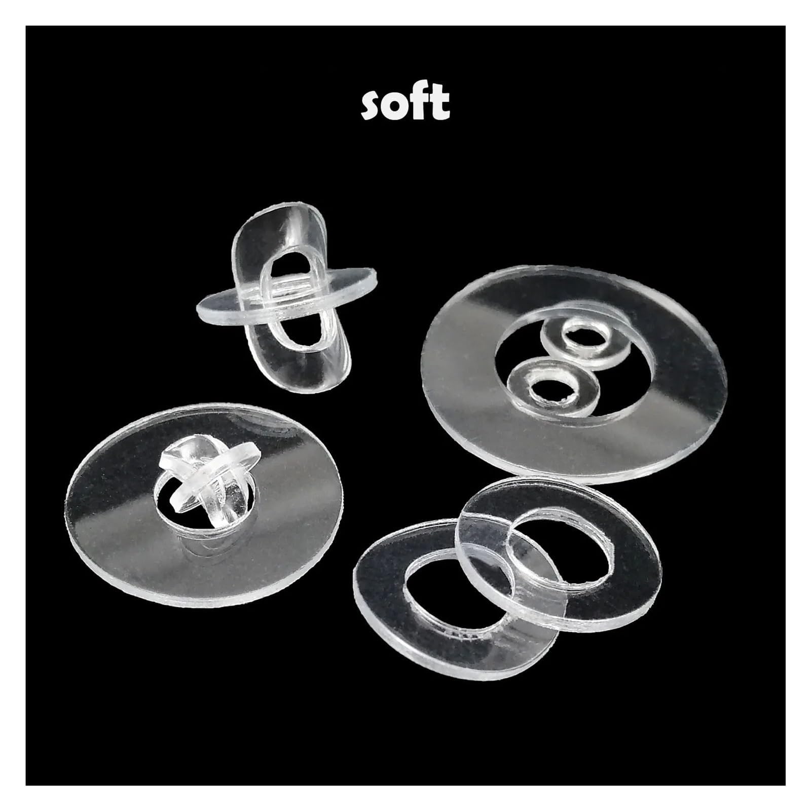Arandelas Arandelas surtidas (100 unidades, M1,6, M2, M2,5, M3, M4, M5, M6, M8, M10, M12), de plástico blando/duro, PVC transparente, aislantes, anillos lisos, almohadillas, espaciadores, juntas plana
