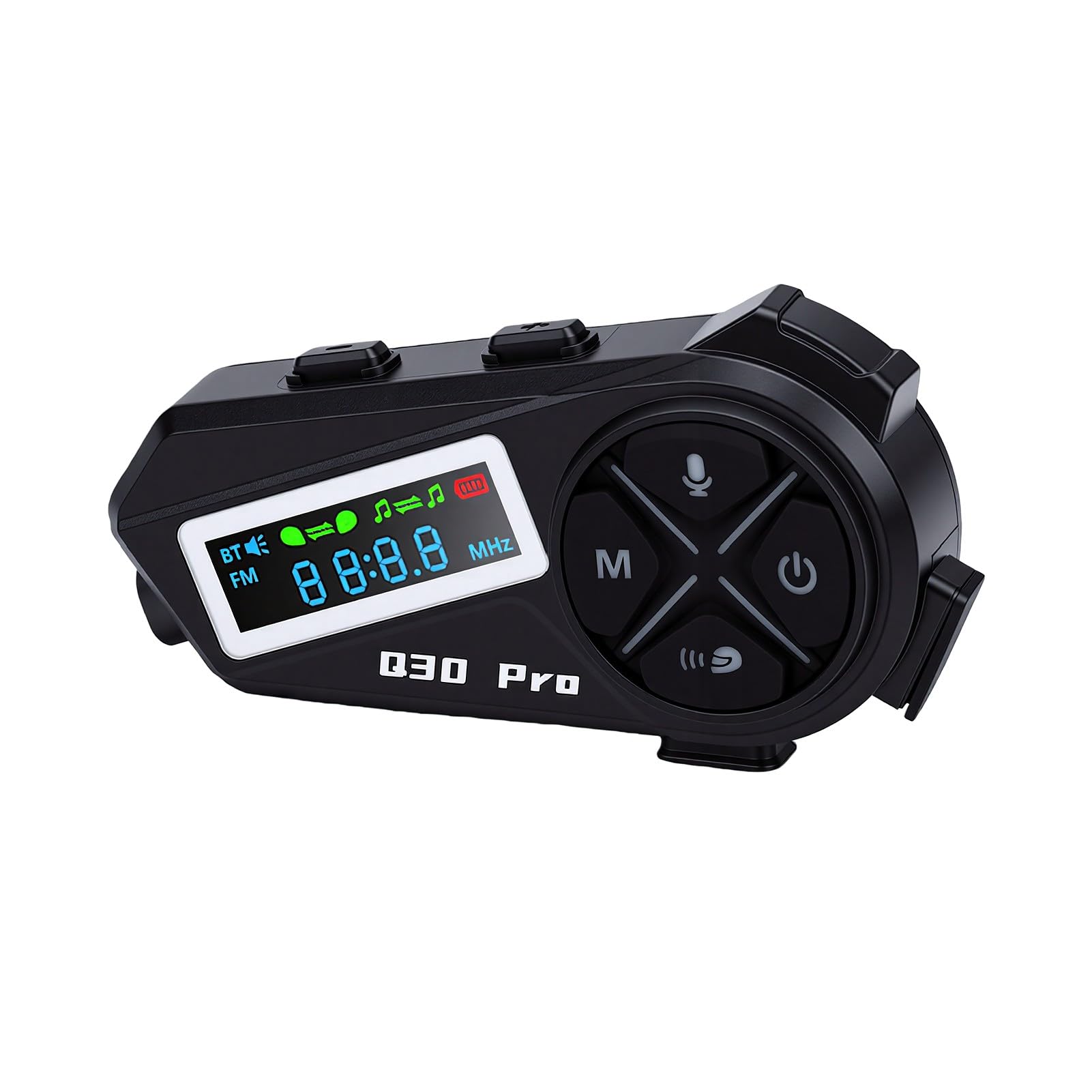 Fabater Auricolare Interfono per Moto con Display LED e Batteria a Lunga Durata per Motociclisti, Bluetooth 5.4 e Cancellazione del Rumore