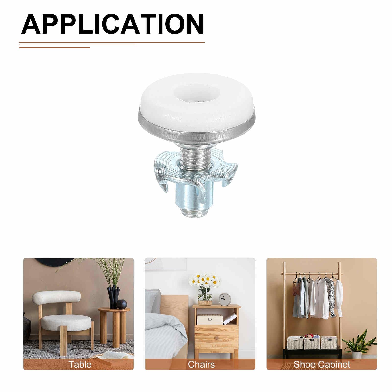 DTGN M8x20x30mm(DxLxOD) Screw on Furniture Glide Leveling Feet, 16Pack, Good for Furniture - Image 4
