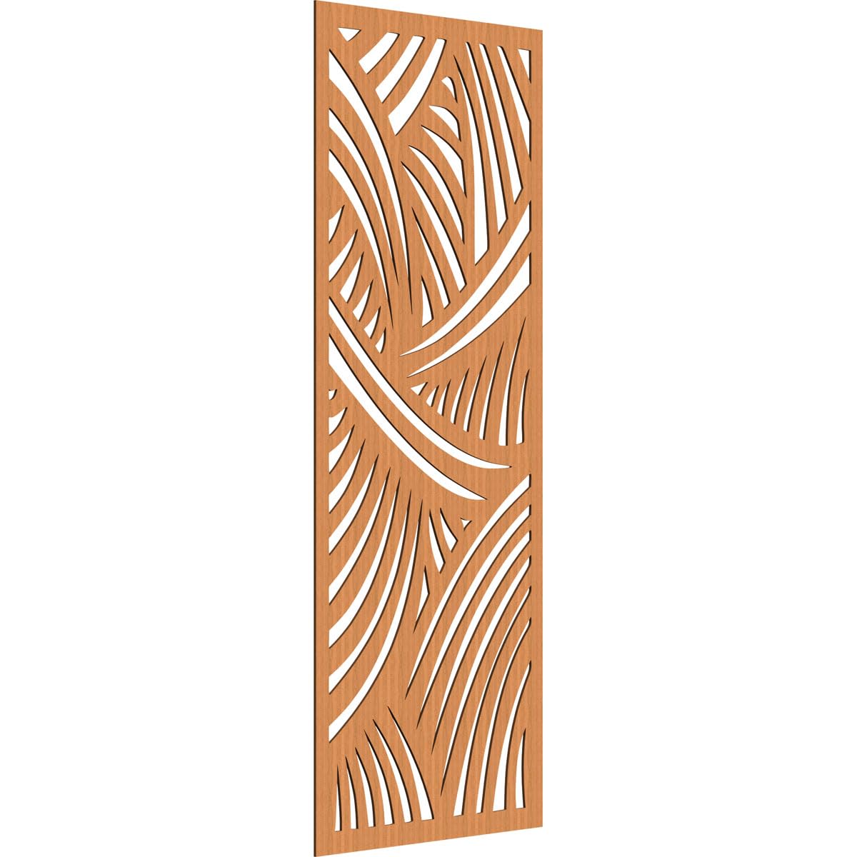 37 3/8" W x 94 3/8" H x 1/4" T Chester Decorative Fretwork Wood Wall Panels, Cherry