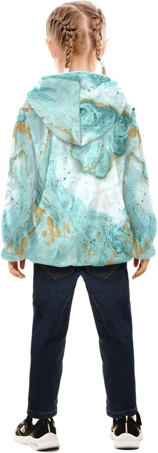 GuoChe Decorative Marble Texture Abstract Girls Sherpa Lined