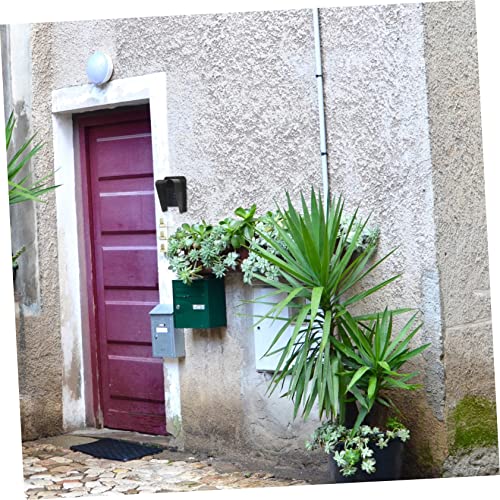Cache-sonnette métallique étanche noir pour protection pluie de sonnette extérieure - 6