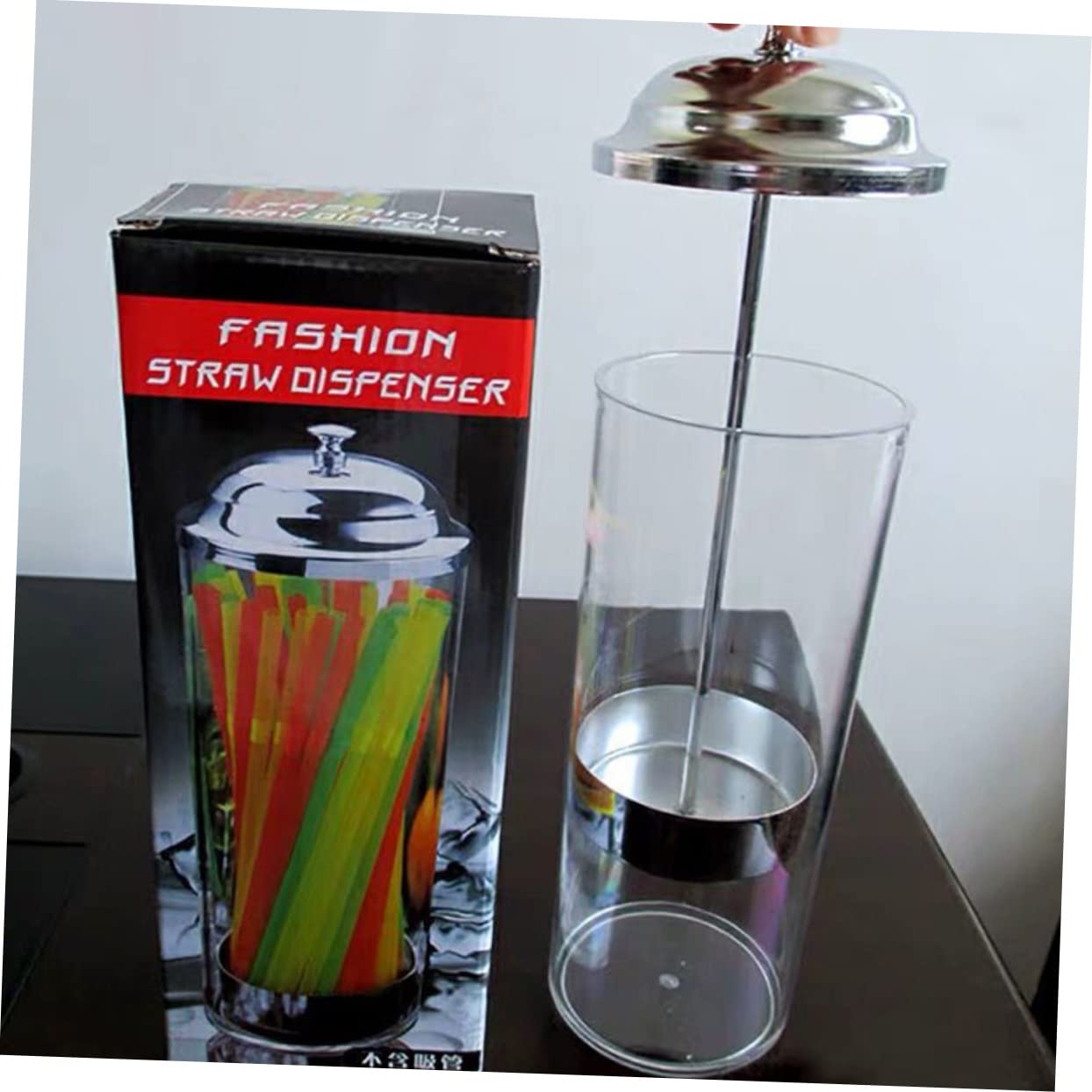 ABOOFAN Straw Storage Tube Straw Dispenser for Counter Makeup Brush Bucket Utensil Storage