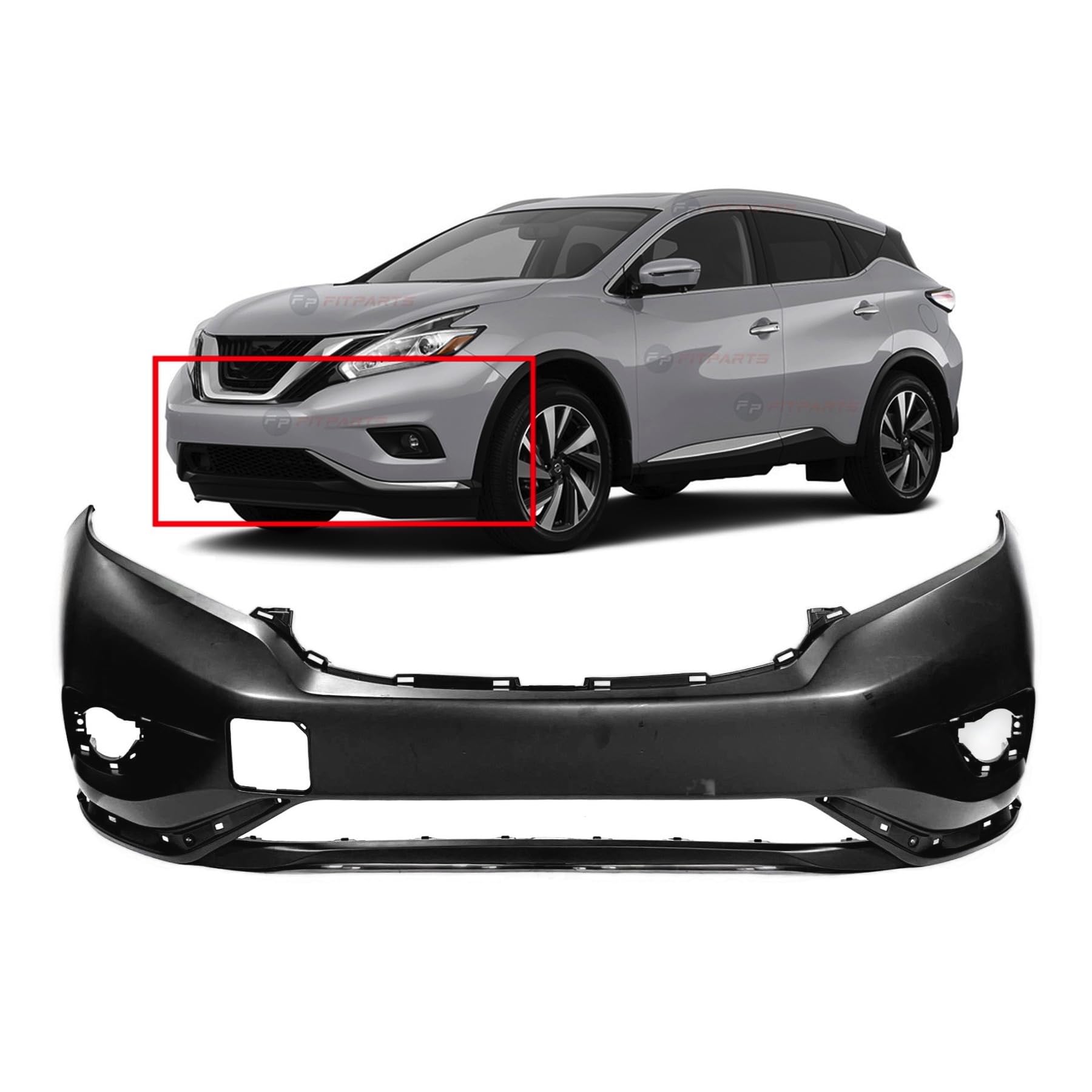FitParts Compatible with Nissan Murano 2015–2018 Front Bumper Cover