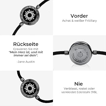 TOTWOO Single Distance Couple Bracelet - Vibration, Lights and Touch via Bluetooth, Romantic Gift for Him and Her