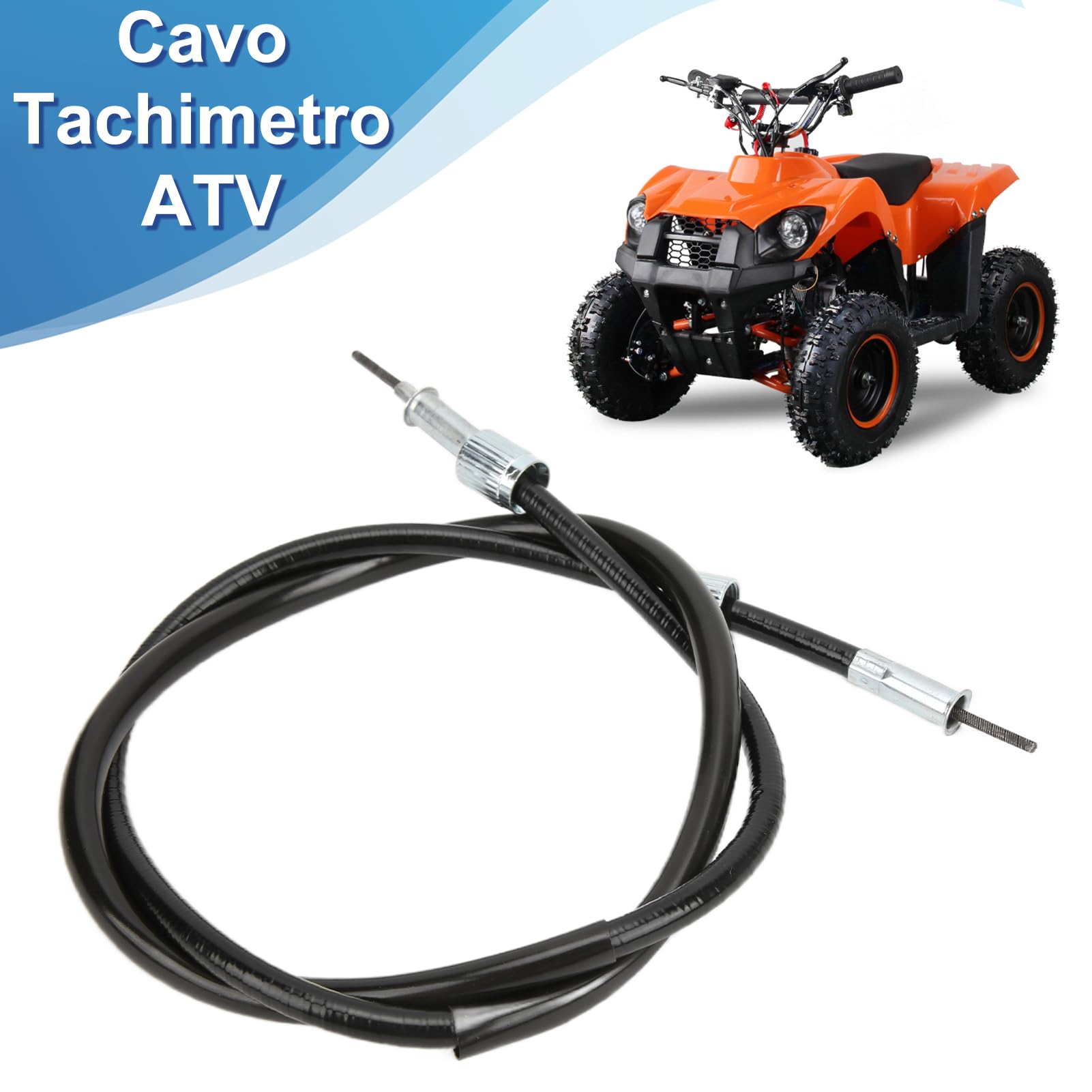 Kabel Prędkościomierza ATV, Skuter 39-calowy Kabel Prędkościomierza M12x1.0 PVC + Drut Stalowy Kabel Prędkościomierza do Chińskich Skuterów 49 Cm3-300 Cm3 Motorowery ATV Gokarty