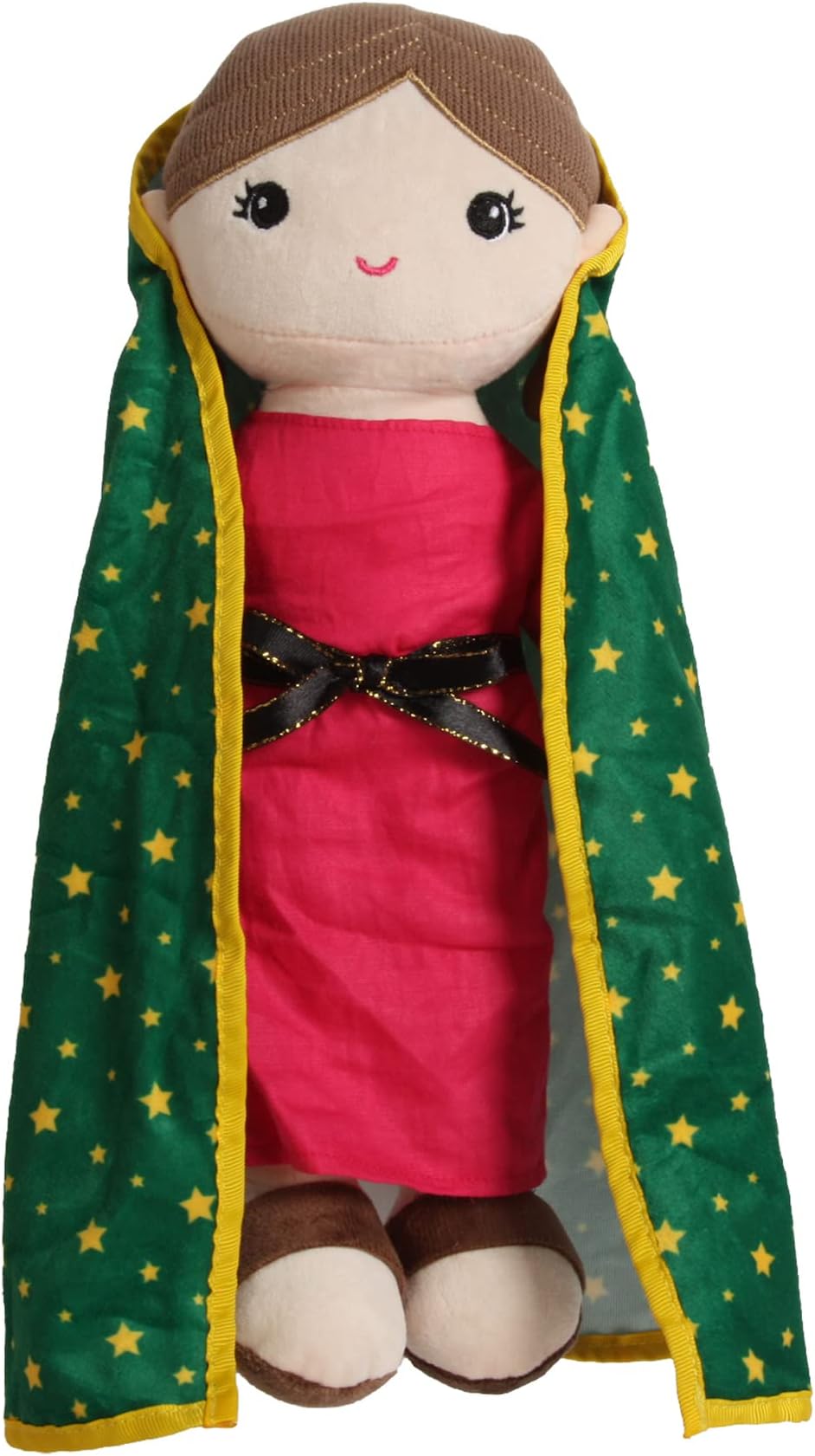 Linzy Plush 14'' (35.5 cm) Virgin Mary Doll | Baptism Gift | Mueca Virgen de Guadalupe | Catholic Blessed Virgin Mary Doll | Our Lady of Guadalupe
