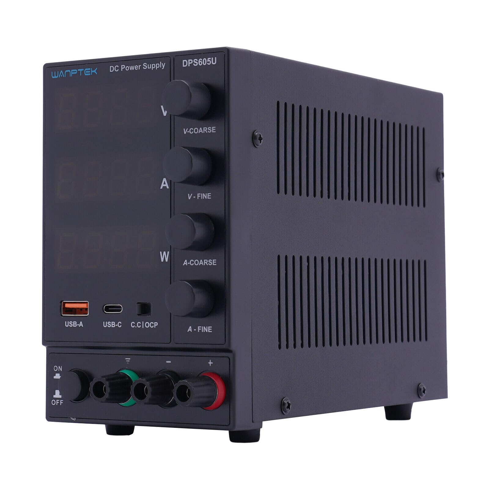 Labornetzteil Wanptek DPS605U Regelbares DC Labornetzteil Netzteil 0-60V 0-5A Anschluß 300w,LED-Anzeige Labornetzgerät,Unterstützt mehrere Schnellladeprotokolle,Vierstellige Digitalröhre,