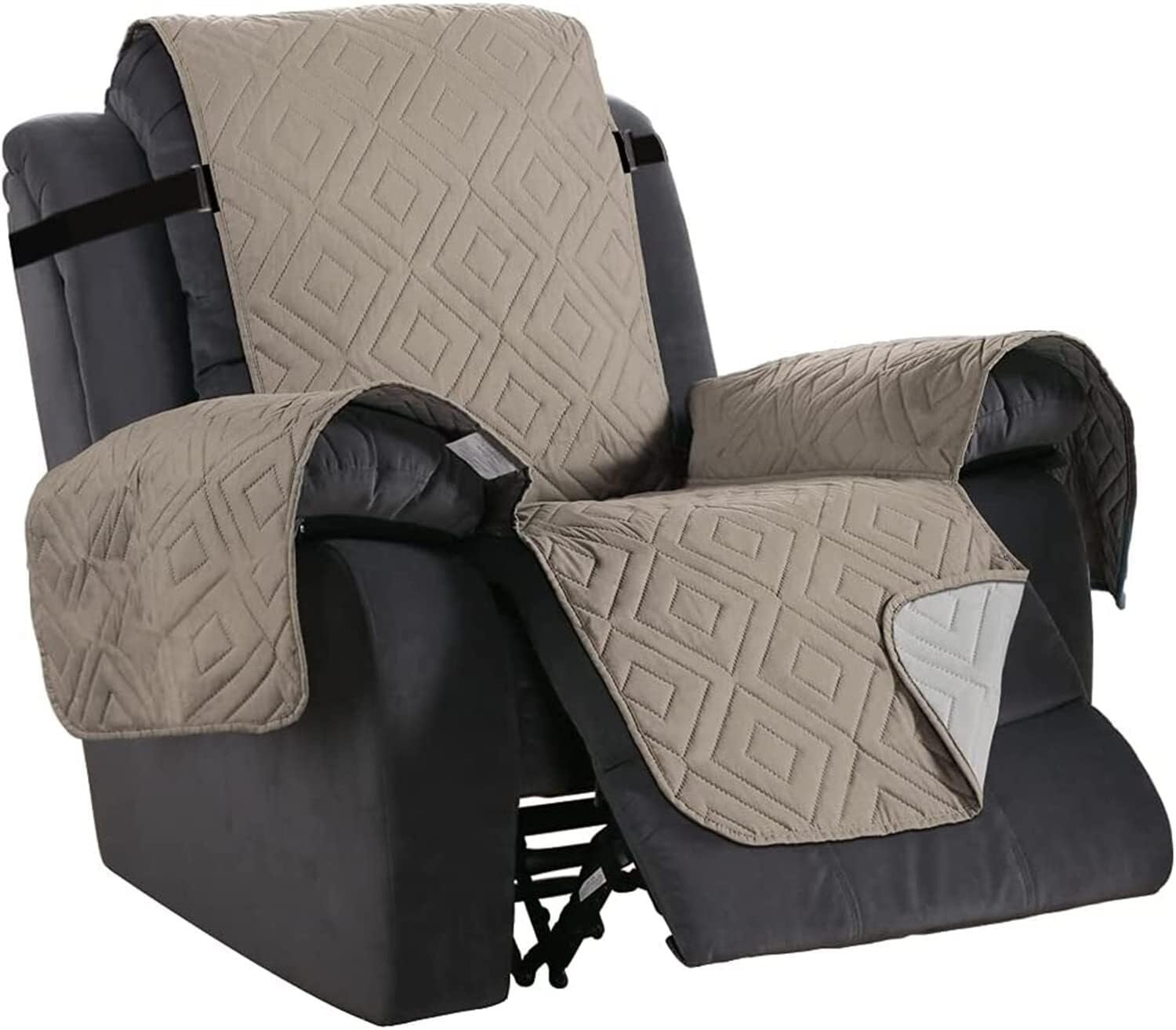 Housse de chaise inclinable avec sangle élastique grand format pour une tenue parfaite
