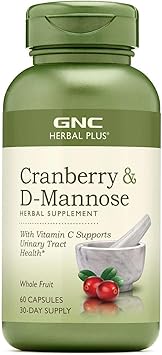 GNC Herbal Plus Cranberry D-Mannose ، 60 كبسولة