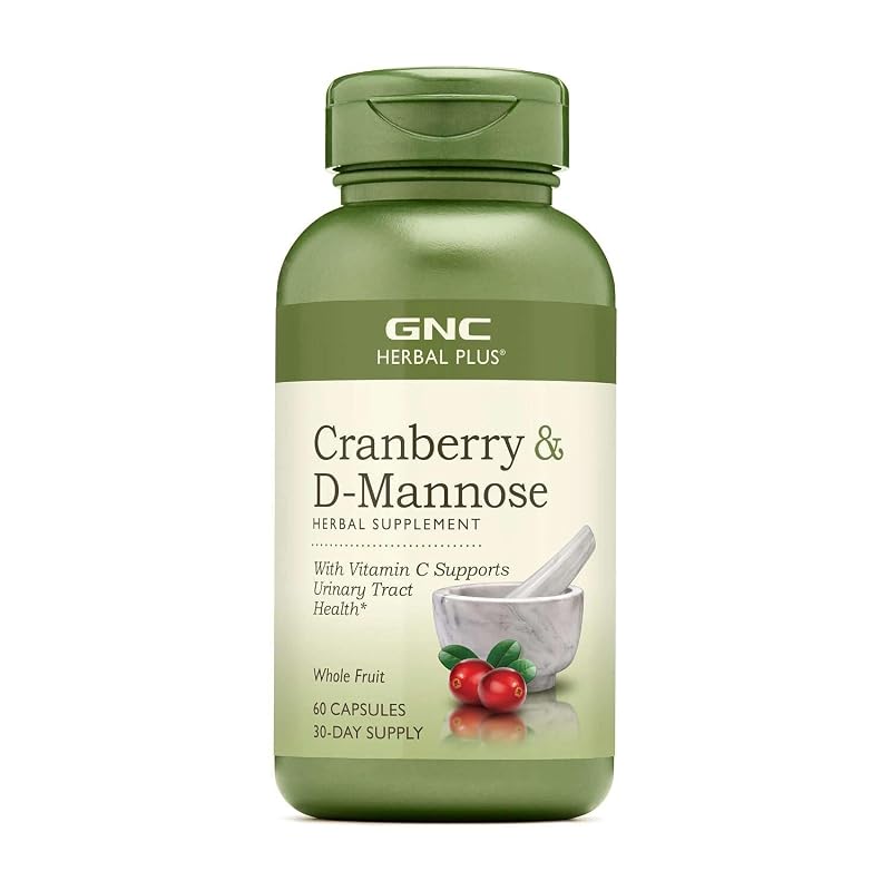 GNC Suplemento de Cranberry com D-Manose e Vitamina C 400 mg + 1.000 mg + 60 mg, 60 cápsulas