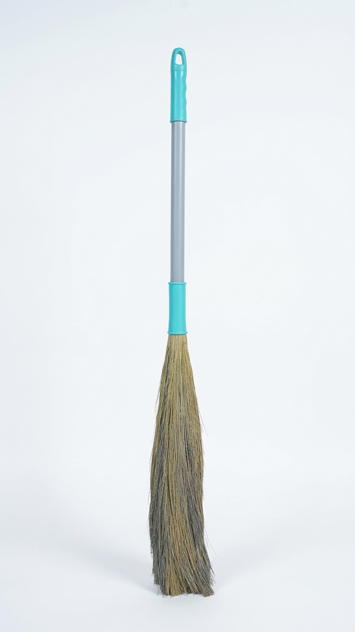 UMD Premium Natural Grass Broom with Long Handle, 100% Biodegradable, Toxin-Free, for Hard Floors Low Dust Technology, Medium Weight for Home and Office Floor Cleaning Round Jaadu (1)-image-48