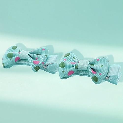 Miniatura 8 de 60 piezas de lazos para el pelo de bebé niña de 4,06 cm mini pequeños totalmente forrados para bebés y niños pequeños (30 pares)