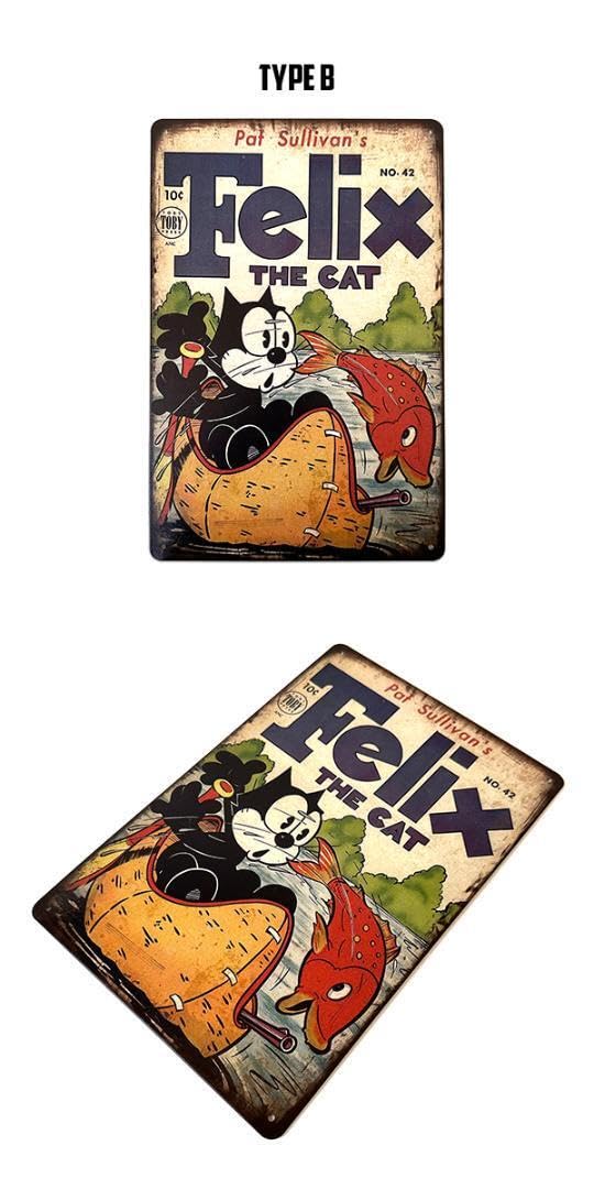 Amazon.co.jp: フィリックス ザ キャット クラシック ブリキ看板