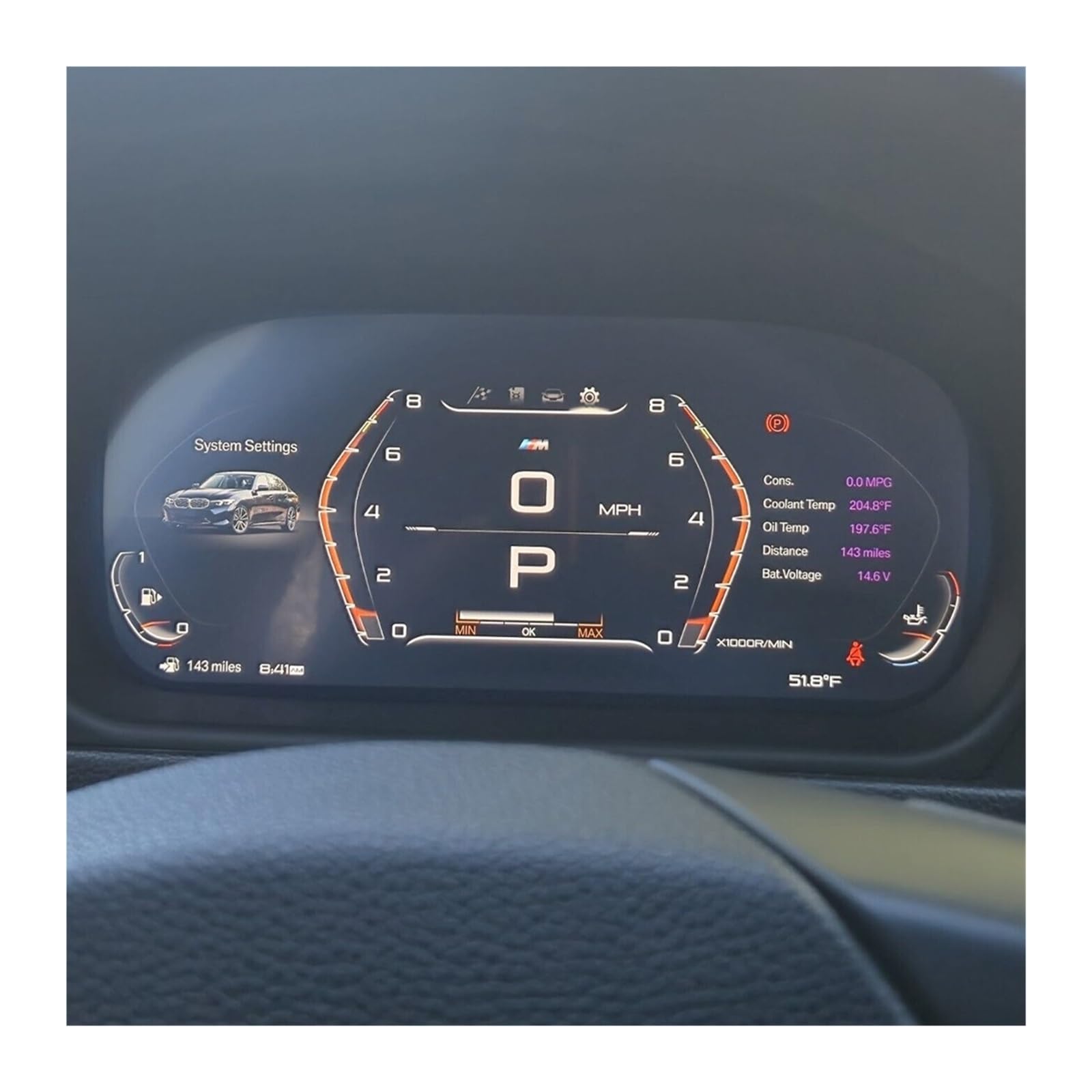 Panel de instrumentos digital de 11 pulgadas compatible con BMW Serie 3 E90 E91 E92 E93 06-11 LCD, velocímetro, odómetro y tacómetro.
