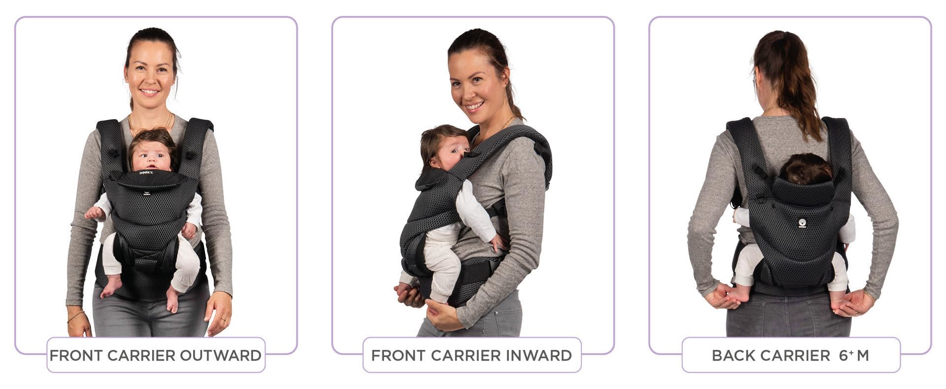 Dooky Urban Comfort ergonomiczne nosidełko dla niemowląt (odpowiednie dla dzieci w wieku 0-3 lat i 3,5-15 kg, oddychający materiał, trzy różne możliwości noszenia), kolor: beżowy desert