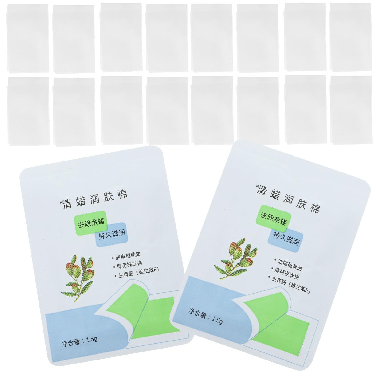 Minkissy Prep Pads Wax Removal Wipes Wax Remover Individually Wrapped Oil Wipes After Waxing Finishing Wipes Wax Depilation Supplies For Home Salon Summer 20PCS