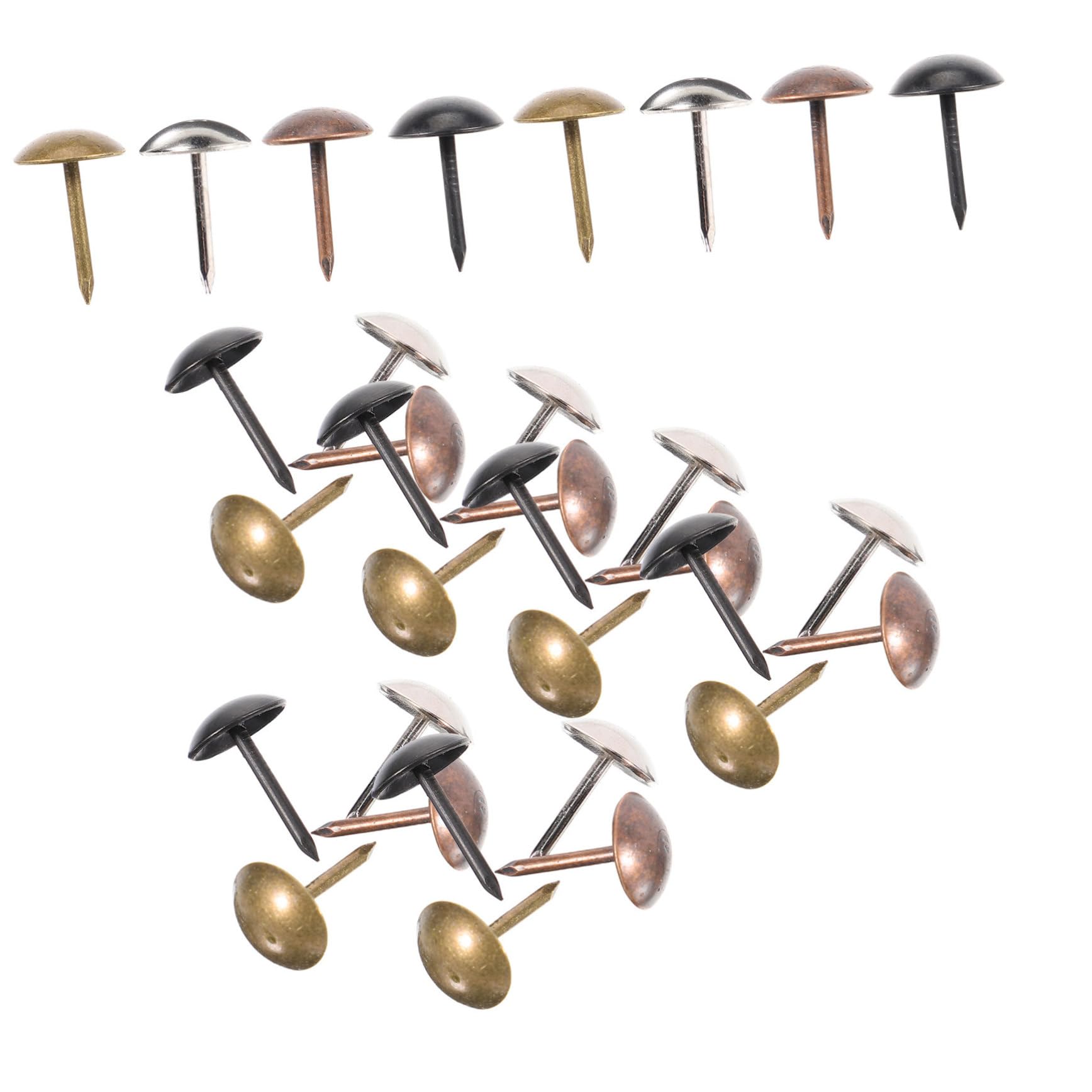 HOODANCOS 200pcs Decorative Upholstery Tacks Retro Bubble Nails Metal Furniture Nails for Sofa Chair and Wall Decor
