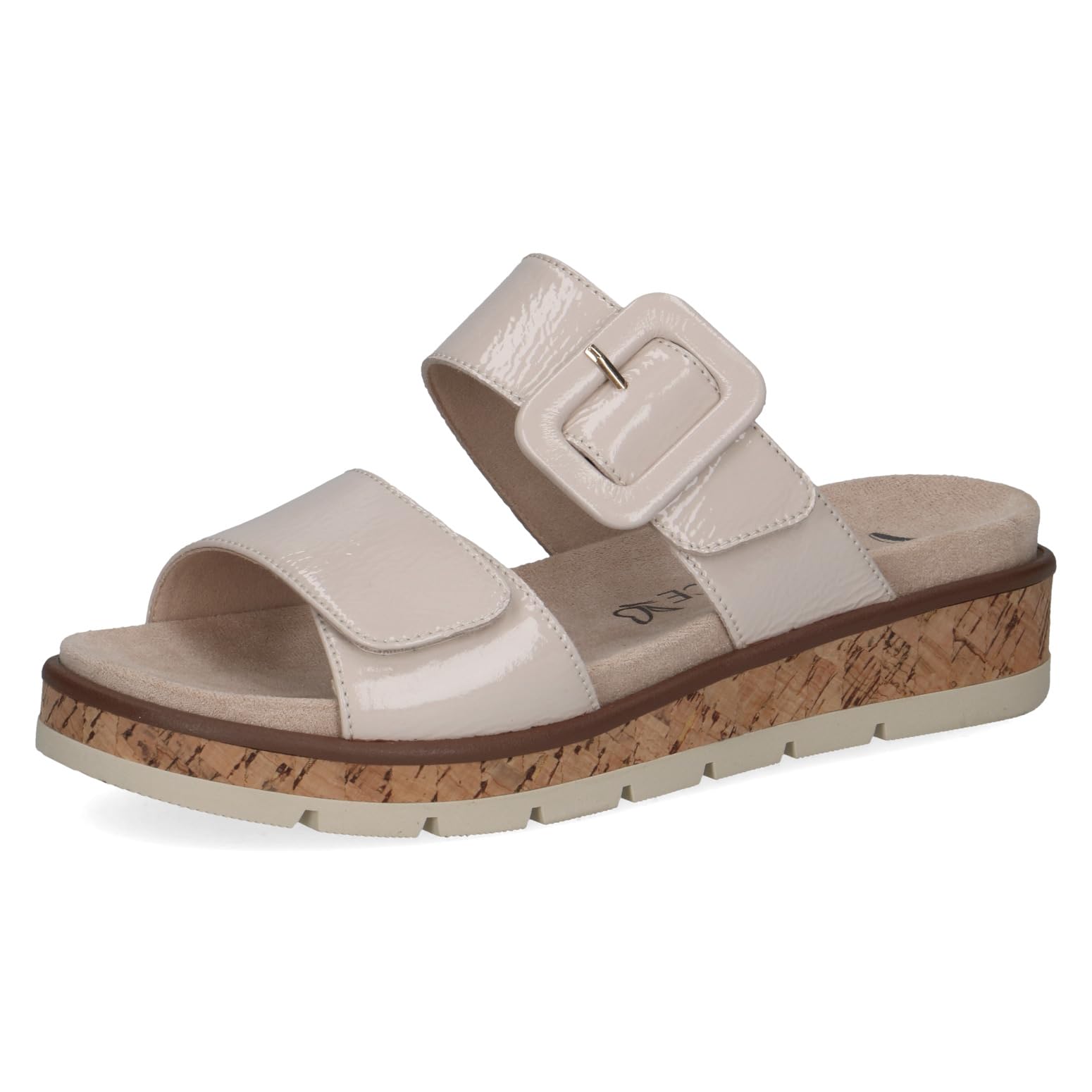 Caprice Women's Leather Sandal, White (Snow Naplak), 6.5 UK